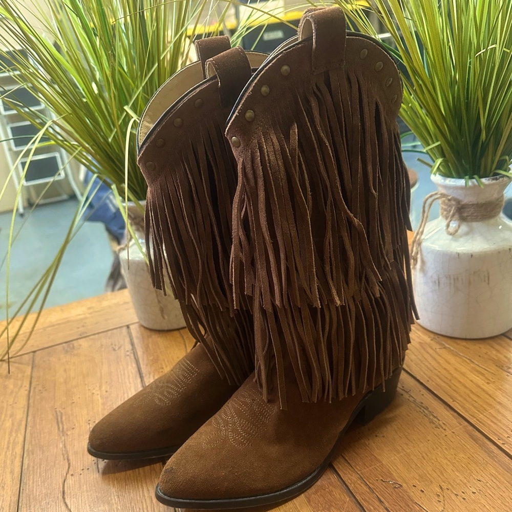 Fringed Cowgirl Boots